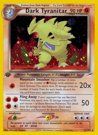 Dark Tyranitar 011/105 - 1st Edition Holofoil Neo Destiny