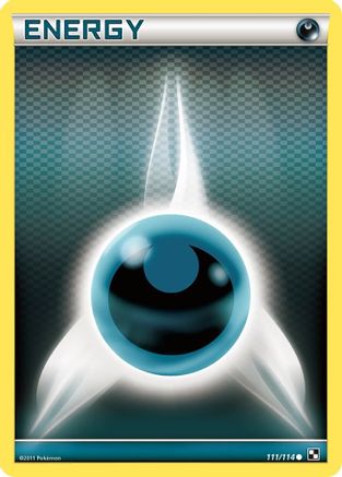 Darkness Energy (Basic) 111/114 - Reverse Holofoil Black and White