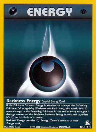 Darkness Energy 104/111 - 1st Edition Neo Genesis