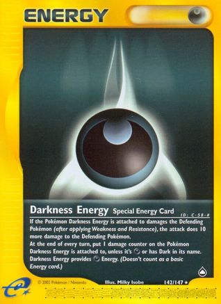 Darkness Energy 142/147 - Reverse Holofoil Aquapolis
