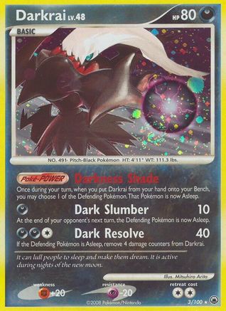 Darkrai 003/100 - Reverse Holofoil Majestic Dawn