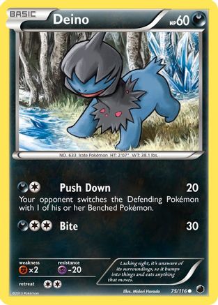 Deino 075/116 - Reverse Holofoil Plasma Freeze