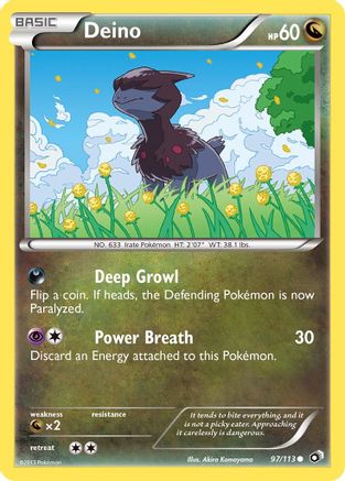 Deino 097/113 - Reverse Holofoil Legendary Treasures