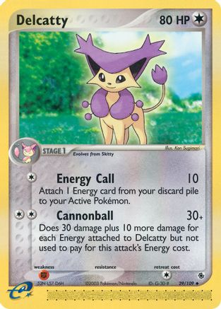 Delcatty 29/109 - Reverse Holofoil Ruby and Sapphire