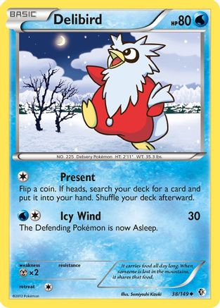 Delibird 038/149 - Reverse Holofoil Boundaries Crossed