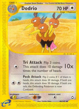 Dodrio 046/147 - Reverse Holofoil Aquapolis