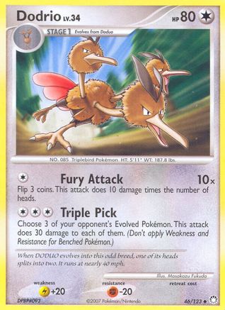 Dodrio 046/123 - Reverse Holofoil Mysterious Treasures