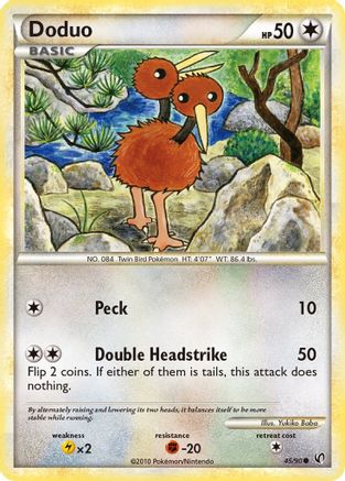Doduo 045/90 - Reverse Holofoil Undaunted