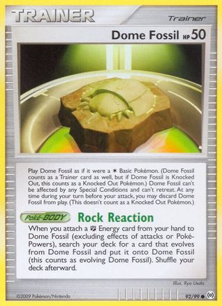 Dome Fossil 092/99 - Reverse Holofoil Arceus
