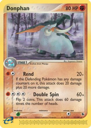Donphan 017/109 - Reverse Holofoil Ruby and Sapphire