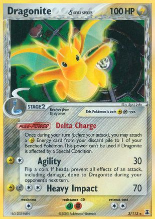 Dragonite (Delta Species) 003/113 - Holofoil Delta Species