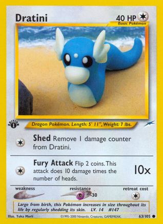 Dratini 063/105 - 1st Edition Neo Destiny