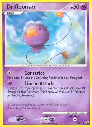 Drifloon 058/100 - Reverse Holofoil Stormfront