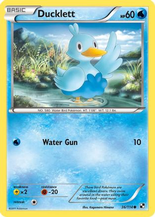 Ducklett 036/114 - Reverse Holofoil Black and White
