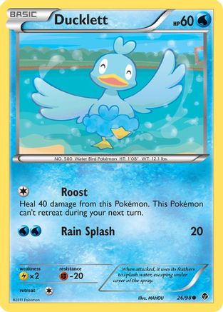 Ducklett 026/98 - Reverse Holofoil Emerging Powers
