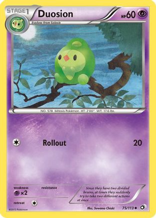 Duosion 075/113 - Reverse Holofoil Legendary Treasures