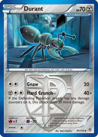 Durant (Team Plasma) 091/135 - Reverse Holofoil Plasma Storm