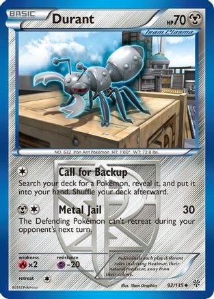 Durant (Team Plasma) 092/135 - Reverse Holofoil Plasma Storm