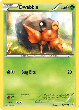 Dwebble 013/113 - Reverse Holofoil Legendary Treasures