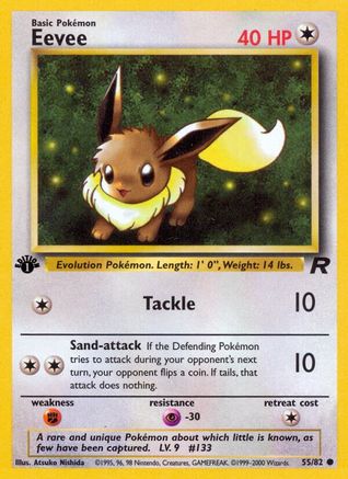 Eevee 055/82 - 1st Edition Team Rocket