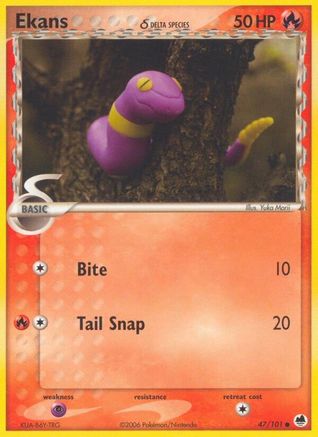 Ekans (Delta Species) 047/101 - Reverse Holofoil Dragon Frontiers
