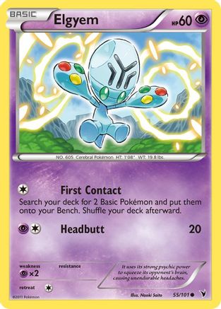 Elgyem 055/101 - Reverse Holofoil Noble Victories