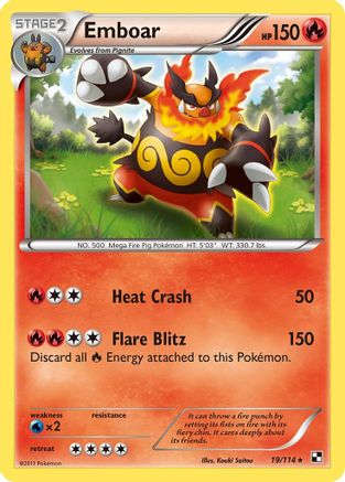 Emboar 019/114 - Holofoil Black and White
