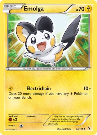 Emolga 037/101 - Reverse Holofoil Noble Victories