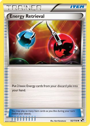 Energy Retrieval 092/114 - Reverse Holofoil Black and White