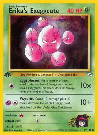 Erika's Exeggcute 077/132 - 1st Edition Gym Heroes