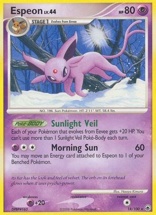 Espeon 018/100 - Reverse Holofoil Majestic Dawn