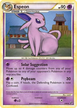 Espeon 002/90 - Reverse Holofoil Undaunted