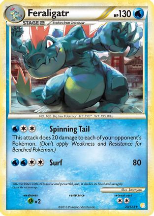 Feraligatr 020/123 - Reverse Holofoil HeartGold SoulSilver