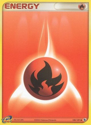 Fire Energy 108/109 - Reverse Holofoil Ruby and Sapphire