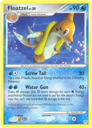 Floatzel 026/130 - Reverse Holofoil Diamond and Pearl