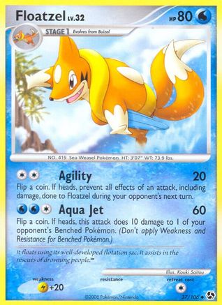 Floatzel 037/106 - Reverse Holofoil Great Encounters