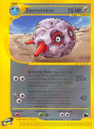 Forretress 009/144 - Reverse Holofoil Skyridge
