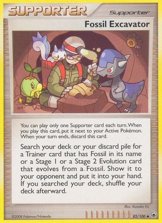 Fossil Excavator 082/100 - Reverse Holofoil Majestic Dawn