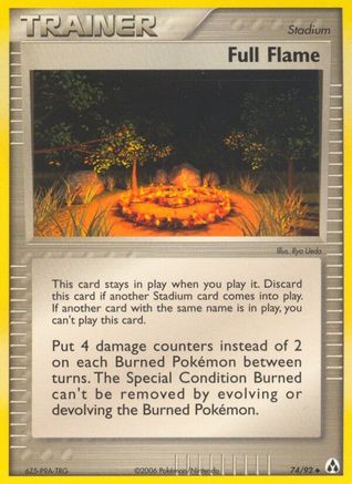 Full Flame 074/92 - Reverse Holofoil Legend Maker