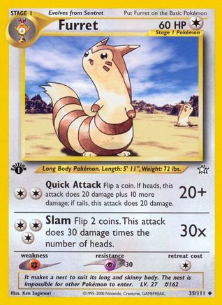 Furret 035/111 - 1st Edition Neo Genesis