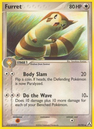 Furret 033/92 - Reverse Holofoil Legend Maker