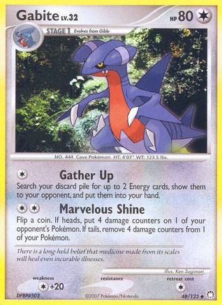 Gabite 048/123 - Reverse Holofoil Mysterious Treasures