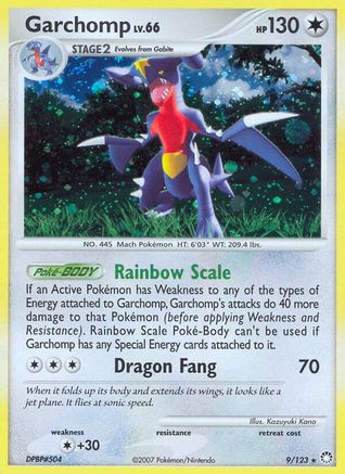 Garchomp 009/123 - Reverse Holofoil Mysterious Treasures