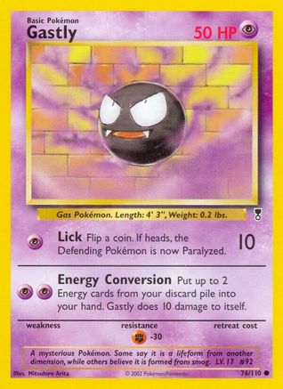 Gastly 076/110 - Reverse Holofoil Legendary Collection