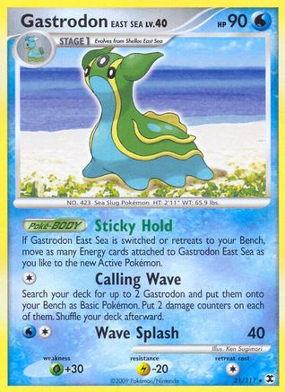 Gastrodon East Sea 021/111 - Reverse Holofoil Rising Rivals