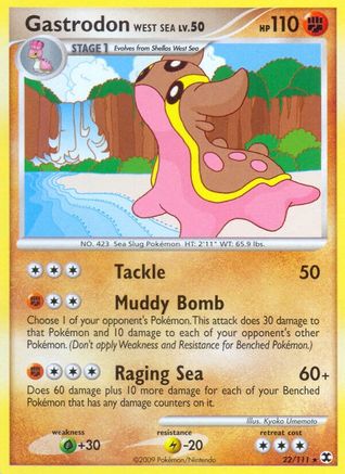 Gastrodon West Sea 022/111 - Reverse Holofoil Rising Rivals