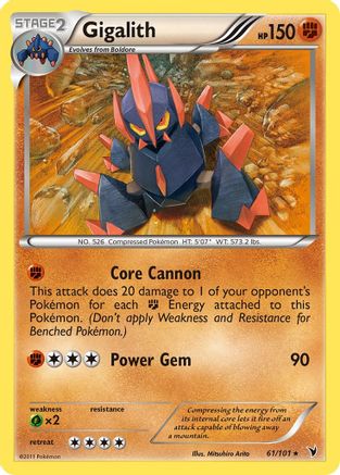 Gigalith 061/101 - Reverse Holofoil Noble Victories