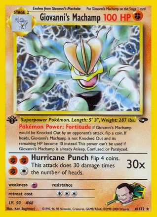 Giovanni's Machamp 006/132 - 1st Edition Holofoil Gym Challenge