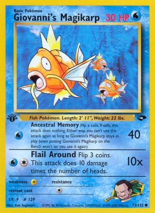 Giovanni's Magikarp 073/132 - 1st Edition Gym Challenge