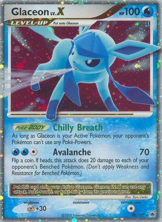 Glaceon LV.X 098/100 - Holofoil Majestic Dawn